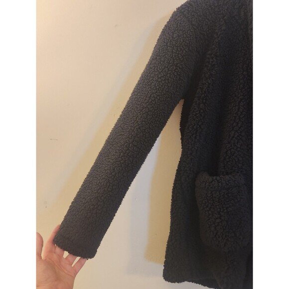 Sky‎ & Sparrow Medium Black Sherpa Open Jacket - Picture 4 of 7